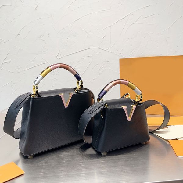 new capucines handbag tote bag women crossbody shoulder bags genuine leather bottom nail removable wide strap gold hardware two size 27/20cm
new capucines handbag tote bag women crossbody shoulder bags genuine leather bottom nail removable wide strap gold hardware two size 27/20cm