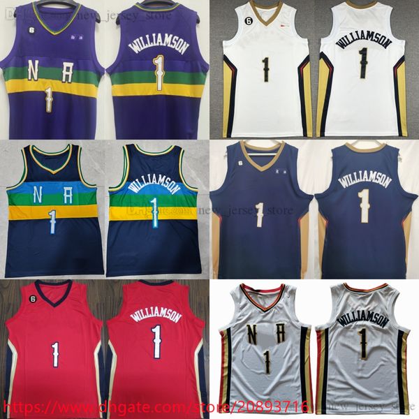 2022-23 new city zion basketball 1 williamson jersey stitched man women kids with 6 patch white black purple city jerseys blue red retro you, Black;red
2022-23 new city zion basketball 1 williamson jersey stitched man women kids with 6 patch white black purple city jerseys blue red retro you, Black;red