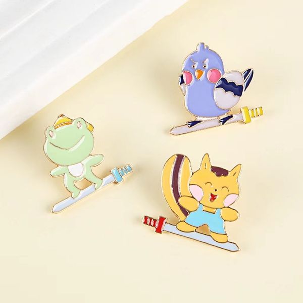 cartoon animal mitsurugi fox cock frog brooch pins 3pcs/set ins gold-plated zinc alloy cute brooches for girls gift jewelry badges denim shi, Gray
cartoon animal mitsurugi fox cock frog brooch pins 3pcs/set ins gold-plated zinc alloy cute brooches for girls gift jewelry badges denim shi, Gray