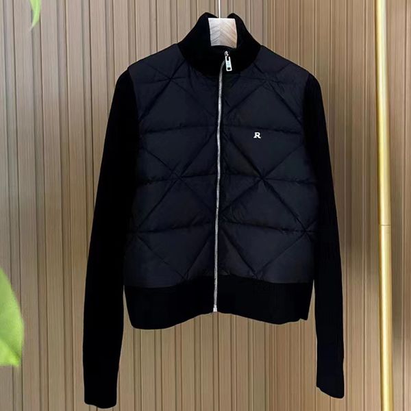 designer women down and parkas men's letter-printed diamond plaid knitted panel stand neck buffer jacket women lovers loose casual vers, Black
designer women down and parkas men's letter-printed diamond plaid knitted panel stand neck buffer jacket women lovers loose casual vers, Black
