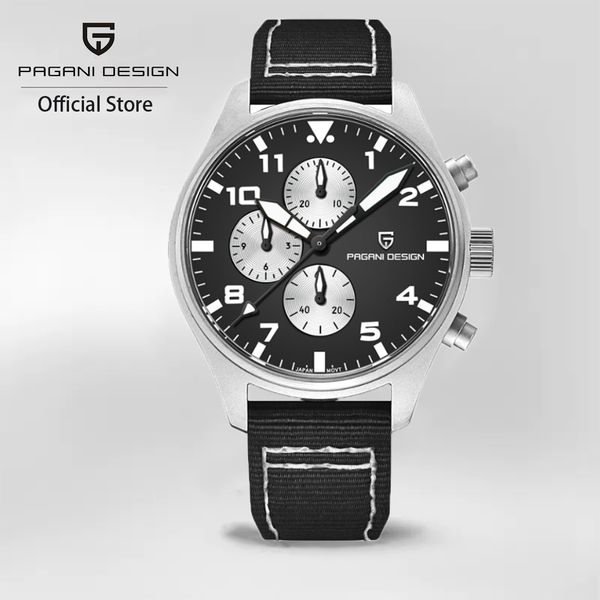 wristwatches pagani design 42mm pilot chronograph watches japanese vk67 men quartz 10bar waterproof sapphire glass for 230307, Slivery;brown
wristwatches pagani design 42mm pilot chronograph watches japanese vk67 men quartz 10bar waterproof sapphire glass for 230307, Slivery;brown