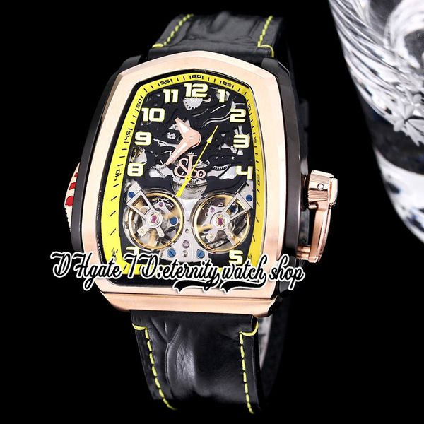 bzf twin turbo mens watch jcfm05 twin tourbillon automatic rose gold bezel dlc black case yellow dial number markers leather strap super edi, Slivery;brown
bzf twin turbo mens watch jcfm05 twin tourbillon automatic rose gold bezel dlc black case yellow dial number markers leather strap super edi, Slivery;brown