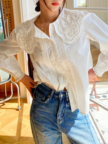 women's blouses shirts gypsylady white elegant chic beading long sleeve autumn spring women hollow out ladies casual 230306
women's blouses shirts gypsylady white elegant chic beading long sleeve autumn spring women hollow out ladies casual 230306
