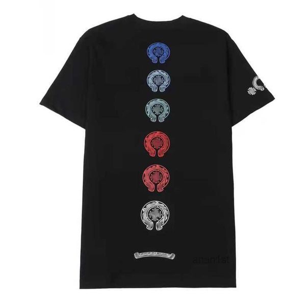 luxury classic men's shirt brand heart tees men women sanskrit letter chromes short sleeve2023 horseshoe couple t-shirts designer, White;black 
luxury classic men's shirt brand heart tees men women sanskrit letter chromes short sleeve2023 horseshoe couple t-shirts designer, White;black