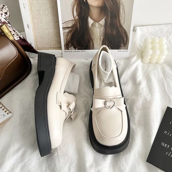 dress shoes gothic lolita bowknot heart mary jane shoe cute kawaii platform wedge loafers fashion designer leather oxford flats 230307, Black
dress shoes gothic lolita bowknot heart mary jane shoe cute kawaii platform wedge loafers fashion designer leather oxford flats 230307, Black