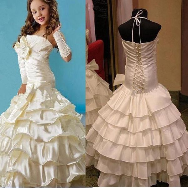 mermaid flower girl dresses luxury kids evening pageant gowns lace up first communion dresses for girls, White;blue
mermaid flower girl dresses luxury kids evening pageant gowns lace up first communion dresses for girls, White;blue