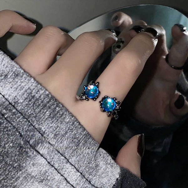 band rings blue opal natural stone rings with white opal aesthetic egirl hollow rings for women y2k trendy ring creative finger jewelry aa23, Silver
band rings blue opal natural stone rings with white opal aesthetic egirl hollow rings for women y2k trendy ring creative finger jewelry aa23, Silver