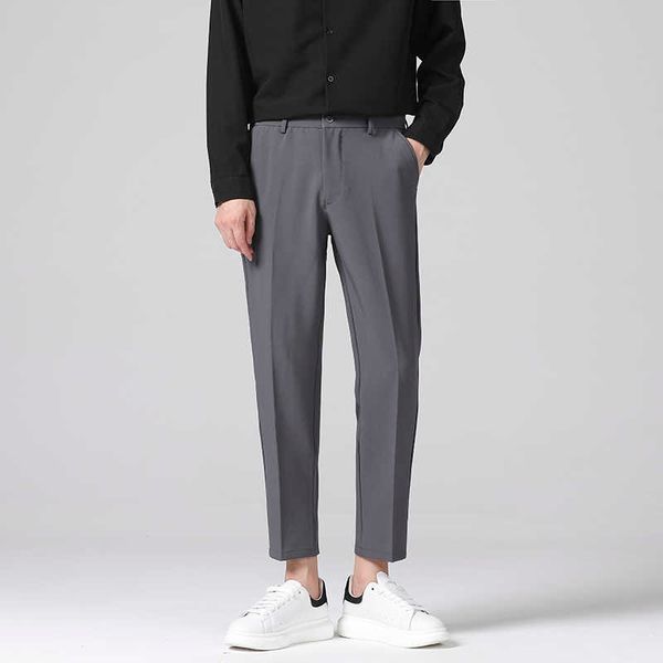 men's pants korean 6 color new men suit pants ankle length business casual slim simple office male brand nine points blazers trousers z, Black
men's pants korean 6 color new men suit pants ankle length business casual slim simple office male brand nine points blazers trousers z, Black