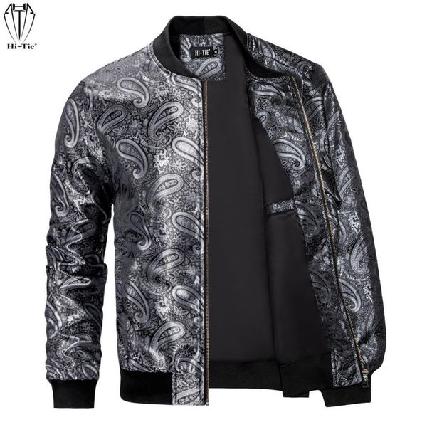 men s jackets hi tie brand jacquard mens jacket zipper coat bomber sports streetwear windbreaker baseball uniform office outing daily gift 2, Black;brown
men s jackets hi tie brand jacquard mens jacket zipper coat bomber sports streetwear windbreaker baseball uniform office outing daily gift 2, Black;brown