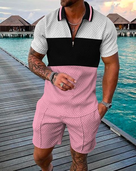 men's tracksuits tracksuit suit zipper polo oversized 2 piece sets for men business casual 3d printed fashion outfits summer men 230307, Gray
men's tracksuits tracksuit suit zipper polo oversized 2 piece sets for men business casual 3d printed fashion outfits summer men 230307, Gray