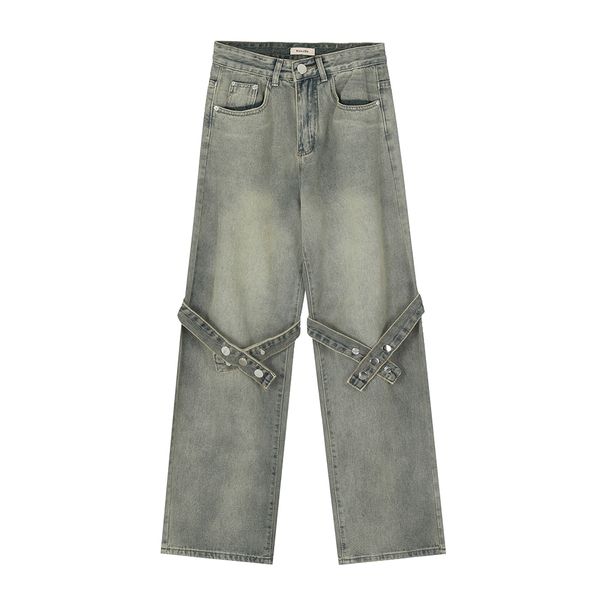 men's plus size pants button sashes streetwear washed jeans baggy casual cargo pants oversized denim trousers, Black;brown
men's plus size pants button sashes streetwear washed jeans baggy casual cargo pants oversized denim trousers, Black;brown