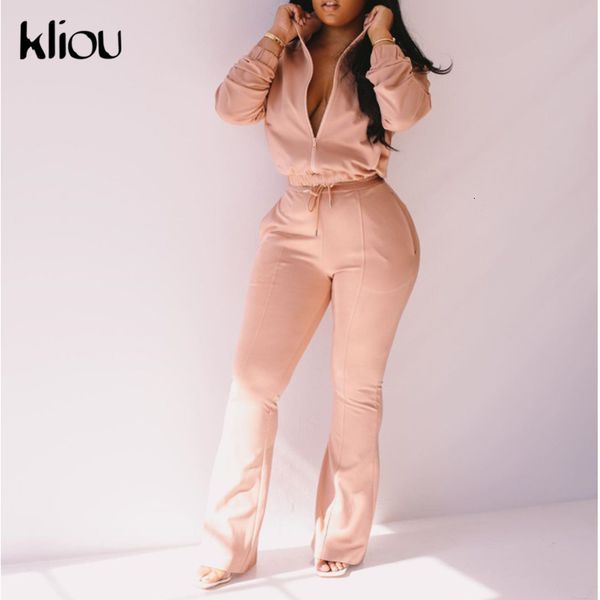women's two piece pants kliou solid casual two piece set women zipper long sleeve and bandage flare pants matching set spring active wo, White
women's two piece pants kliou solid casual two piece set women zipper long sleeve and bandage flare pants matching set spring active wo, White