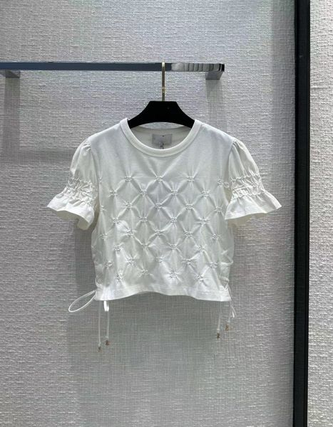 milan runway women's t-shirt 2023 spring summer o neck short sleeve fashion designer brand same style t-shirt 0307-11, White
milan runway women's t-shirt 2023 spring summer o neck short sleeve fashion designer brand same style t-shirt 0307-11, White