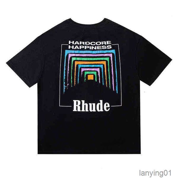 22ss fashion brand rhude t shirt short sleeved tunnel abstract american high street loose leisure versatile half t-shirt for, White;black
22ss fashion brand rhude t shirt short sleeved tunnel abstract american high street loose leisure versatile half t-shirt for, White;black