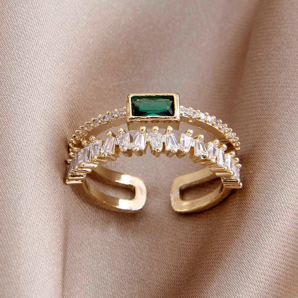 band rings 2022 new delicate 14k gold color double layer geometric adjustable rings for women jewelry cubic zircon wedding rings aa230306, Silver
band rings 2022 new delicate 14k gold color double layer geometric adjustable rings for women jewelry cubic zircon wedding rings aa230306, Silver