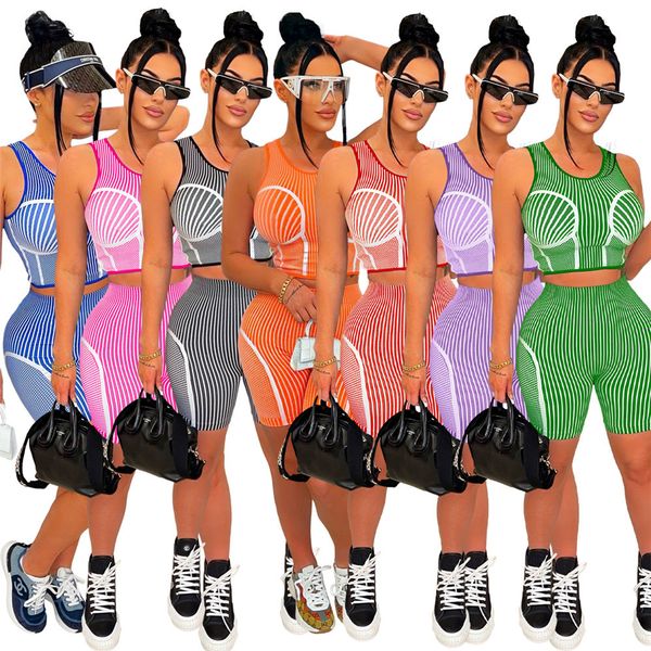 2023 women tracksuits casual 2 piece sets sleeveless t-shirts shorts summer jogging suit fashion crop outfits pullover sportswear dhl 9411, Gray
2023 women tracksuits casual 2 piece sets sleeveless t-shirts shorts summer jogging suit fashion crop outfits pullover sportswear dhl 9411, Gray