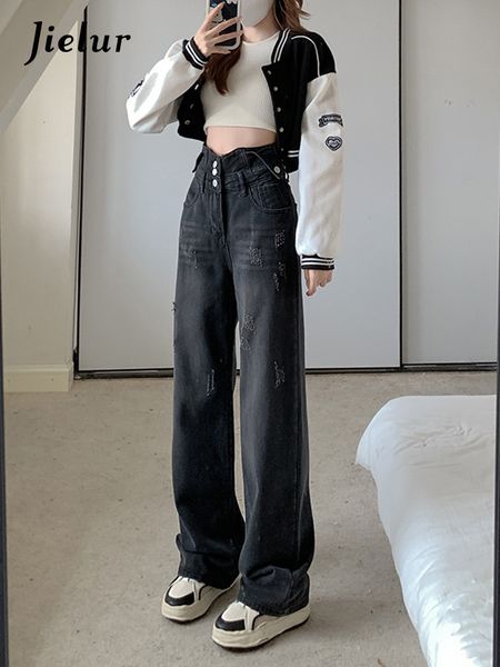 women's jeans jielur high waist wide leg autumn and winter three row button flanging loose black straight women s xl 230306, Blue
women's jeans jielur high waist wide leg autumn and winter three row button flanging loose black straight women s xl 230306, Blue