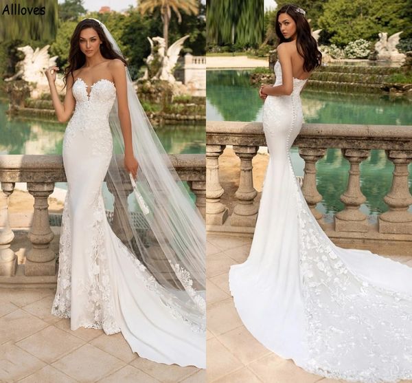sweetheart trumpet mermaid wedding dresses for brides elegant lace appliqued back buttons bridal gown long boho garden robes de mariee simpl, White
sweetheart trumpet mermaid wedding dresses for brides elegant lace appliqued back buttons bridal gown long boho garden robes de mariee simpl, White