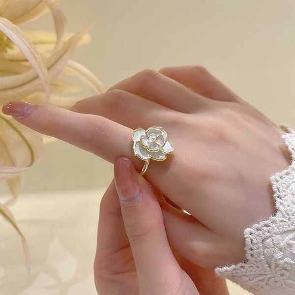 band rings 14k real gold rings pearl flower new elegant white oil dripping camellia rings for woman korean jewelry party girl's accesso, Silver
band rings 14k real gold rings pearl flower new elegant white oil dripping camellia rings for woman korean jewelry party girl's accesso, Silver