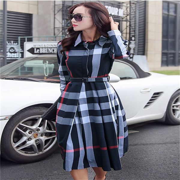casual dresse street mature professional autumn plaid long sleeved shirt collar high waist drooping feeling 230307, Black;gray
casual dresse street mature professional autumn plaid long sleeved shirt collar high waist drooping feeling 230307, Black;gray