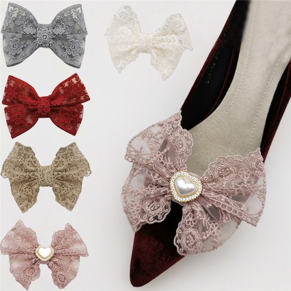 shoe parts accessories 2 pcs bow knot shoe clips lace wedding shoe decoration diy crafts accessories fashion shoe buckle for ladies high hee, White;pink
shoe parts accessories 2 pcs bow knot shoe clips lace wedding shoe decoration diy crafts accessories fashion shoe buckle for ladies high hee, White;pink