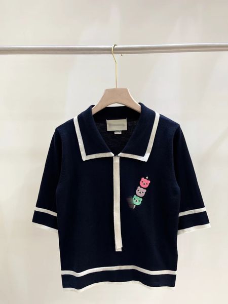 2023 spring summer milan runway sweaters lapel neck short sleeve high end jacquard pullover women's designer clothing 0307-12, White;black
2023 spring summer milan runway sweaters lapel neck short sleeve high end jacquard pullover women's designer clothing 0307-12, White;black
