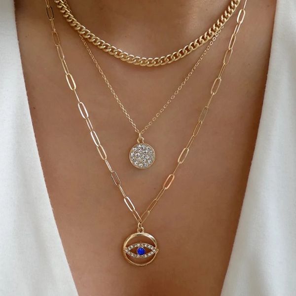 fashion gilded devils eye multilayer necklace celebrity street p punk style necklace woman, Silver
fashion gilded devils eye multilayer necklace celebrity street p punk style necklace woman, Silver