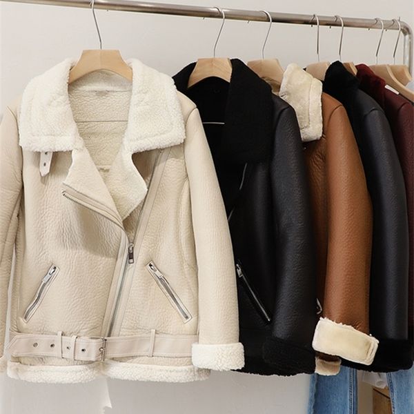 men's hoodies sweatshirts ftlzz winter women female fur leather jacketfaux lamb thick faux sheepskin coat 230306, Black
men's hoodies sweatshirts ftlzz winter women female fur leather jacketfaux lamb thick faux sheepskin coat 230306, Black