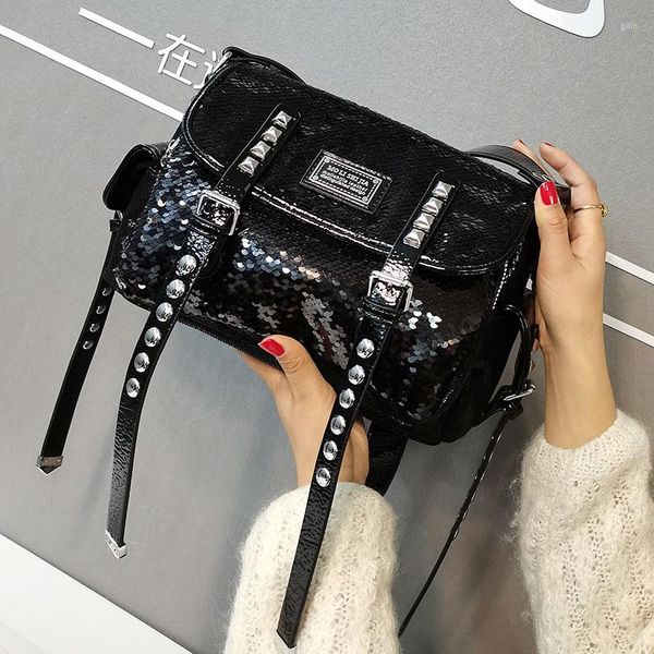 shoulder bags shininig sequines bag women rivet messenger trend handbags for designer luxury sac a main
shoulder bags shininig sequines bag women rivet messenger trend handbags for designer luxury sac a main