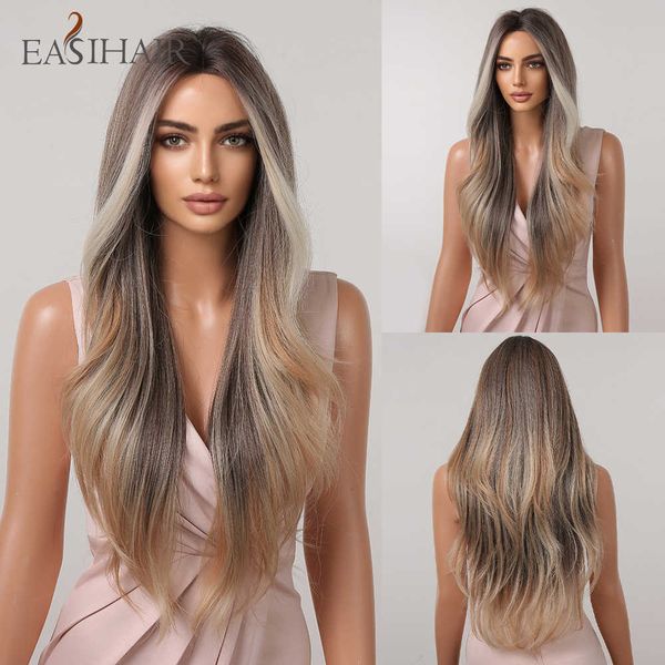synthetic wigs easihair long wavy hairline lace synthetic wigs brown blonde ombre natural hair wig middle part for women heat resistant 2302, Black
synthetic wigs easihair long wavy hairline lace synthetic wigs brown blonde ombre natural hair wig middle part for women heat resistant 2302, Black