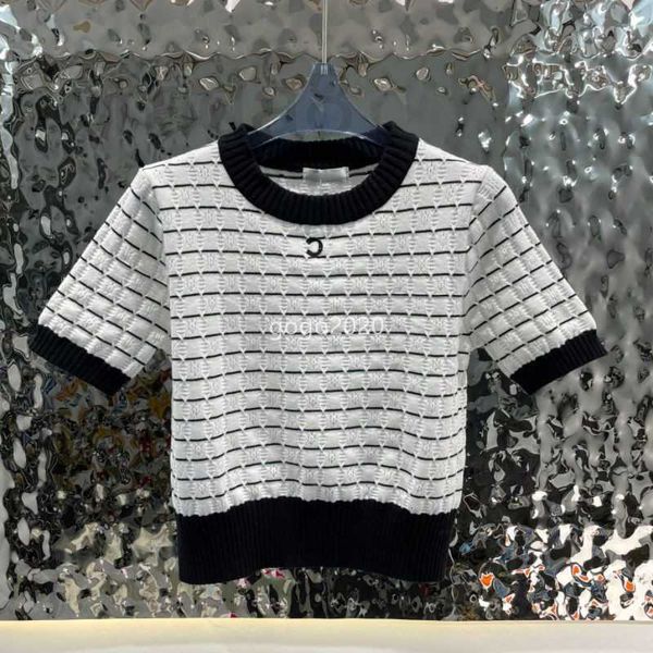 women's knits & tees designer 23ss fw t-shirt sweater with jacquard embroidery letter print runway skim crop shirt high end 60r7, White
women's knits & tees designer 23ss fw t-shirt sweater with jacquard embroidery letter print runway skim crop shirt high end 60r7, White