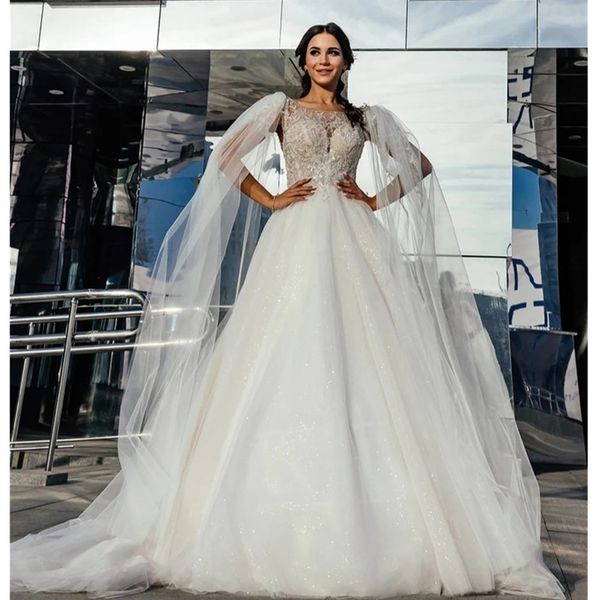 new elegant with wrap a line wedding dresses scoop neck cap sleeves appliques lace bridal gowns plus size bidal dress, White
new elegant with wrap a line wedding dresses scoop neck cap sleeves appliques lace bridal gowns plus size bidal dress, White