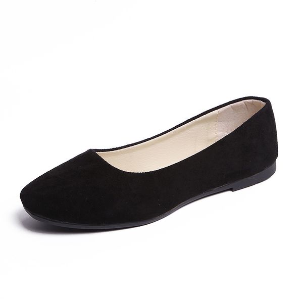 square head single shoes fashion flat women's suede shallow mouth single shoes women's shoes large 06, Black
square head single shoes fashion flat women's suede shallow mouth single shoes women's shoes large 06, Black