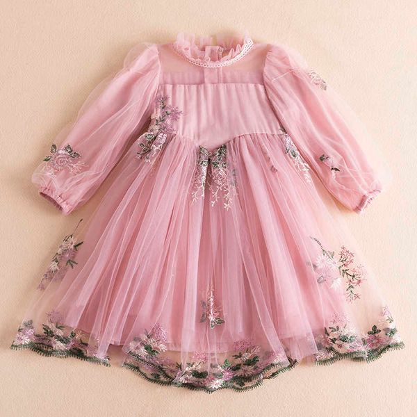 girl's dresses autumn/winter long sleeve girls dress embroidery floral pink birthday princess dress flower girl costume for wedding kid, Red;yellow
girl's dresses autumn/winter long sleeve girls dress embroidery floral pink birthday princess dress flower girl costume for wedding kid, Red;yellow