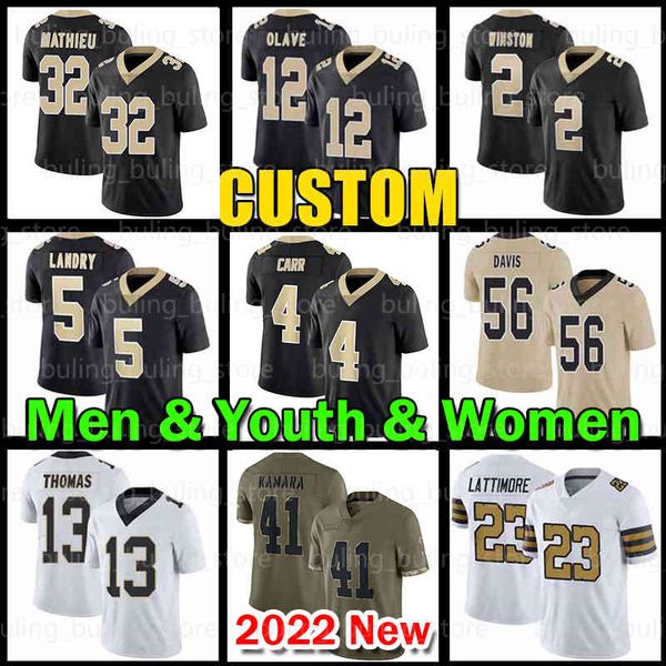 41 alvin kamara 4 derek carr football jersey tyrann mathieu drew brees chris olave taysom hill new orleans saints jameis winston jarvis land, Black;red
41 alvin kamara 4 derek carr football jersey tyrann mathieu drew brees chris olave taysom hill new orleans saints jameis winston jarvis land, Black;red
