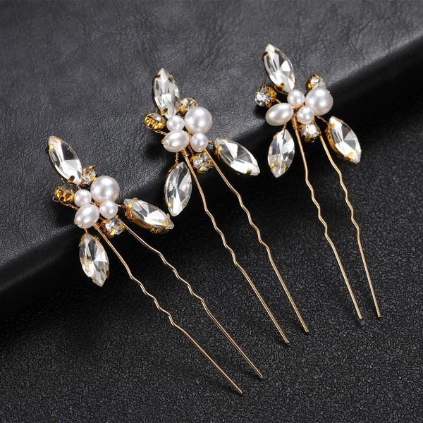 bridal headpieces crystal pearl hair fork two piece set wedding hair accessories, Silver
bridal headpieces crystal pearl hair fork two piece set wedding hair accessories, Silver