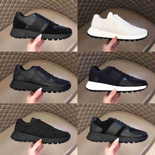 mens designer sneakers prax 01 leather shoes lace-up elegant runner trainers nylon flat shoes luxury with box 276, Black
mens designer sneakers prax 01 leather shoes lace-up elegant runner trainers nylon flat shoes luxury with box 276, Black
