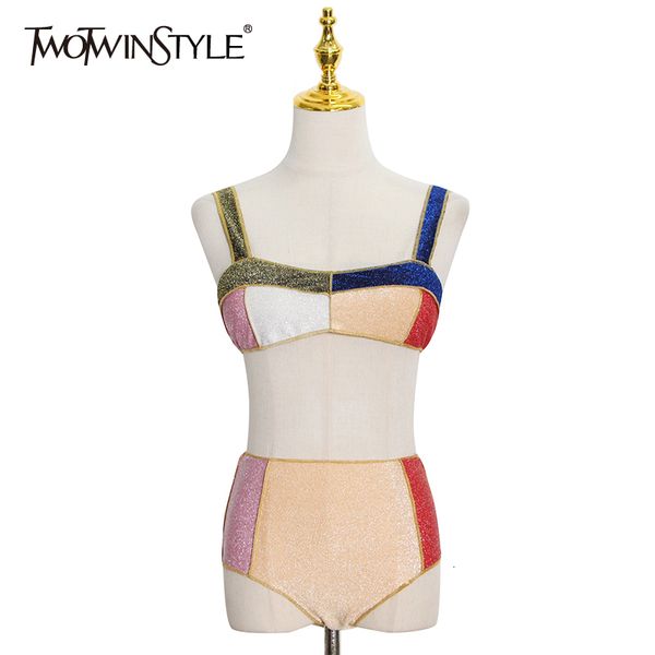 women's two piece pants twotwinstyle colorblock two piece set for female square collar sleeveless lace up camisole high waist shorts wo, White
women's two piece pants twotwinstyle colorblock two piece set for female square collar sleeveless lace up camisole high waist shorts wo, White