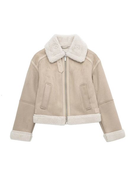 women's jacket autumn and winter fashion doublesided short coat vintage long sleeve zipper female outerwear overshirt 230306, Black;brown
women's jacket autumn and winter fashion doublesided short coat vintage long sleeve zipper female outerwear overshirt 230306, Black;brown