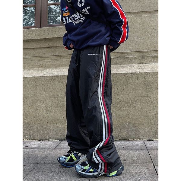 men's pants loose straight tube hanging feeling casual pants men's american retro y2k high street brand sports pants men women pan, Black
men's pants loose straight tube hanging feeling casual pants men's american retro y2k high street brand sports pants men women pan, Black