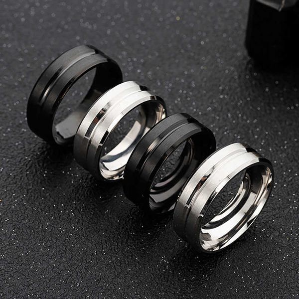 band rings men's wedding ring black pure 8mm stainless steel matte groove brushed ring wedding band ring valentine gifts aa230306, Silver
band rings men's wedding ring black pure 8mm stainless steel matte groove brushed ring wedding band ring valentine gifts aa230306, Silver