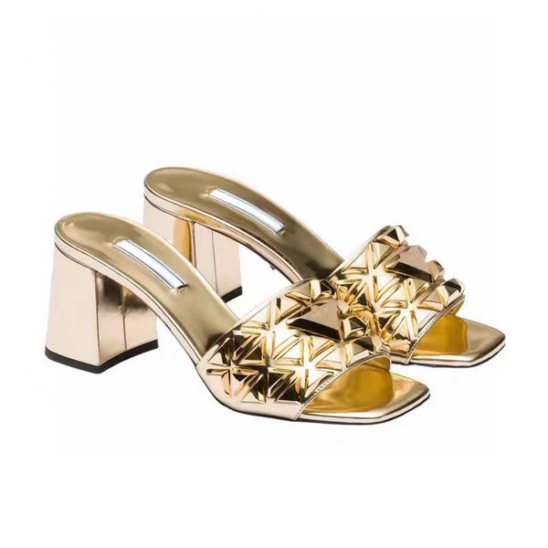 slippers slip on real leather shoes 65mm low heel open toe golden trianglebuckle decoration sandals designer factory womens silver summer, Black
slippers slip on real leather shoes 65mm low heel open toe golden trianglebuckle decoration sandals designer factory womens silver summer, Black