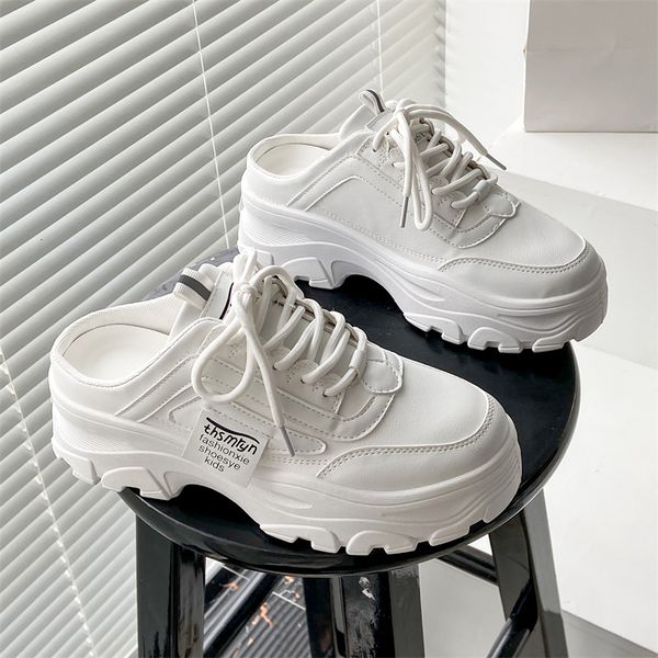 slippers summer platform per pu leather shoe high heel white girls casual mules female sneaker no back on 230307, Black
slippers summer platform per pu leather shoe high heel white girls casual mules female sneaker no back on 230307, Black