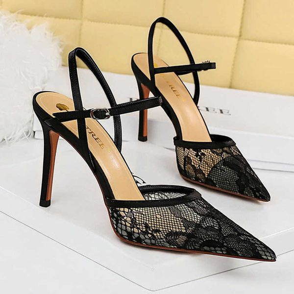 shoes high heels hollow mesh lace party shoes women pumps 2023 summer high heeled sandals stiletto heels lady shoes 230307, Black
shoes high heels hollow mesh lace party shoes women pumps 2023 summer high heeled sandals stiletto heels lady shoes 230307, Black