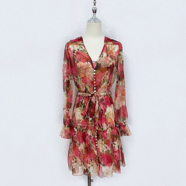 casual dresses 2023 australian early spring safflower v-neck lace silk short dress, Black;gray
casual dresses 2023 australian early spring safflower v-neck lace silk short dress, Black;gray