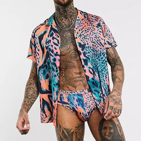 men's tracksuits pink leopard beach sets shirt and briefs for man 230306, Gray
men's tracksuits pink leopard beach sets shirt and briefs for man 230306, Gray