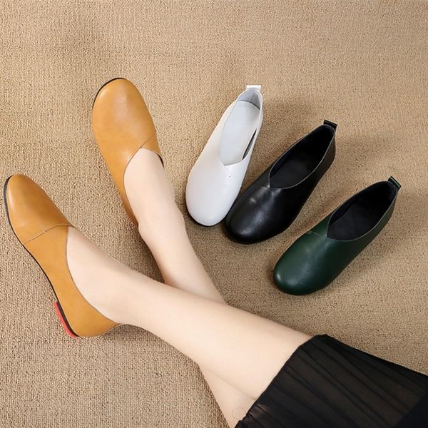 dress shoes plus size genuine leather flat woman handmade loafers flexible spring casual flats zapatos mujer 230307, Black
dress shoes plus size genuine leather flat woman handmade loafers flexible spring casual flats zapatos mujer 230307, Black