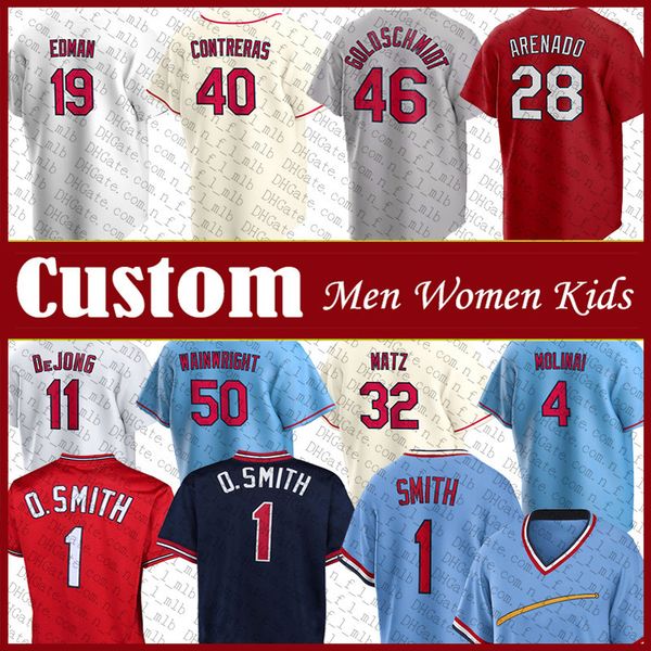 28 nolan arenado 46 paul goldschmidt dejong baseball jersey st. louis''custom willson contreras cardinal adam wainwright ozzie smi, Blue;black
28 nolan arenado 46 paul goldschmidt dejong baseball jersey st. louis''custom willson contreras cardinal adam wainwright ozzie smi, Blue;black