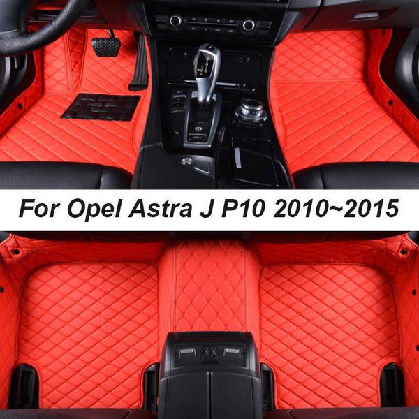 car floor mats for opel astra j p10 2010-2015 dropshipping center interior accessories 100% fit leather carpets rugs foot pads r230307