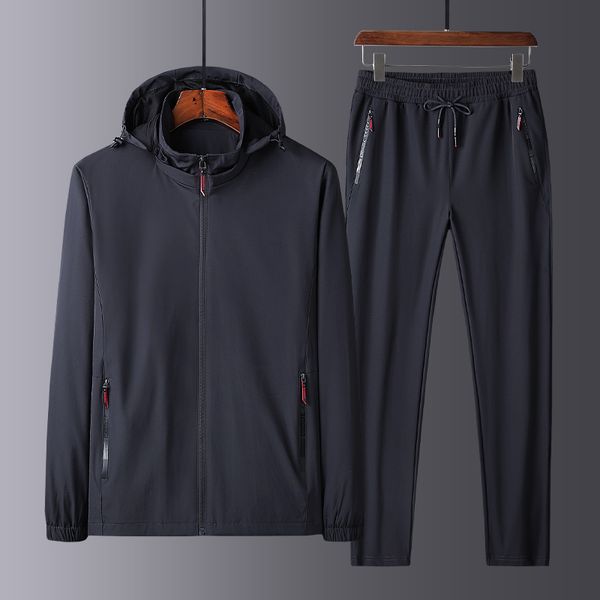 men's tracksuits korean sunscreen men's summer thin breathable middle aged dad outdoor running jacket ice silk leisure sports suit, Gray
men's tracksuits korean sunscreen men's summer thin breathable middle aged dad outdoor running jacket ice silk leisure sports suit, Gray